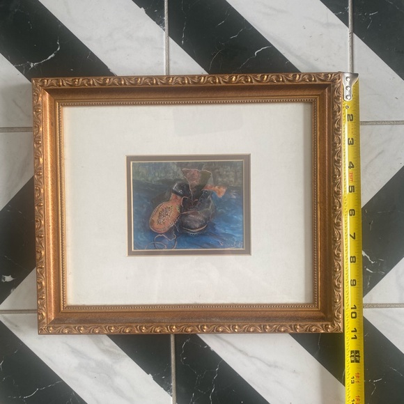 Vincent Van Gogh Frame Museum Art Print Titled A Pair Of Shoes - Picture 4 of 4